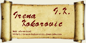 Irena Kokorović vizit kartica